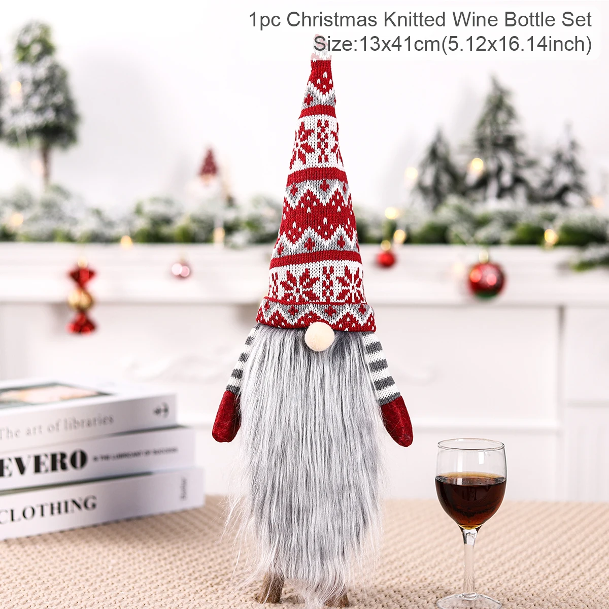 Lot De 2 Housses Décoratives Pour Bouteilles De Vin – Thème Noël, Flanelle Douce, Décorations De Fête - 6