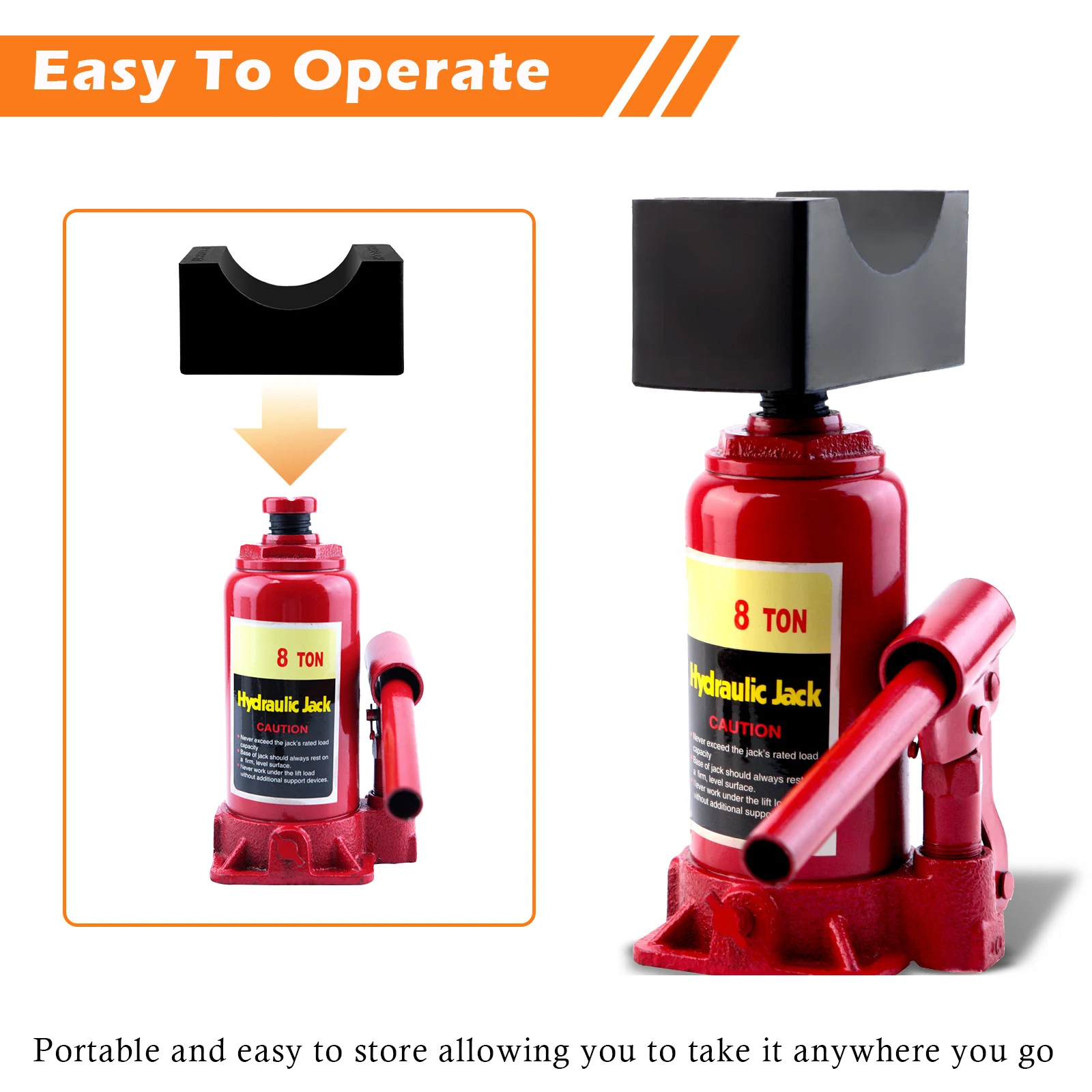 Fles Jack Adapter hefzadel - Jack Axle zadelfles Jack Adapter | Jack Lift Bottle Jack Tool, Aluminium hefzadel, Hydraulische Jack Adapter voor 3/4 inch asbuizen