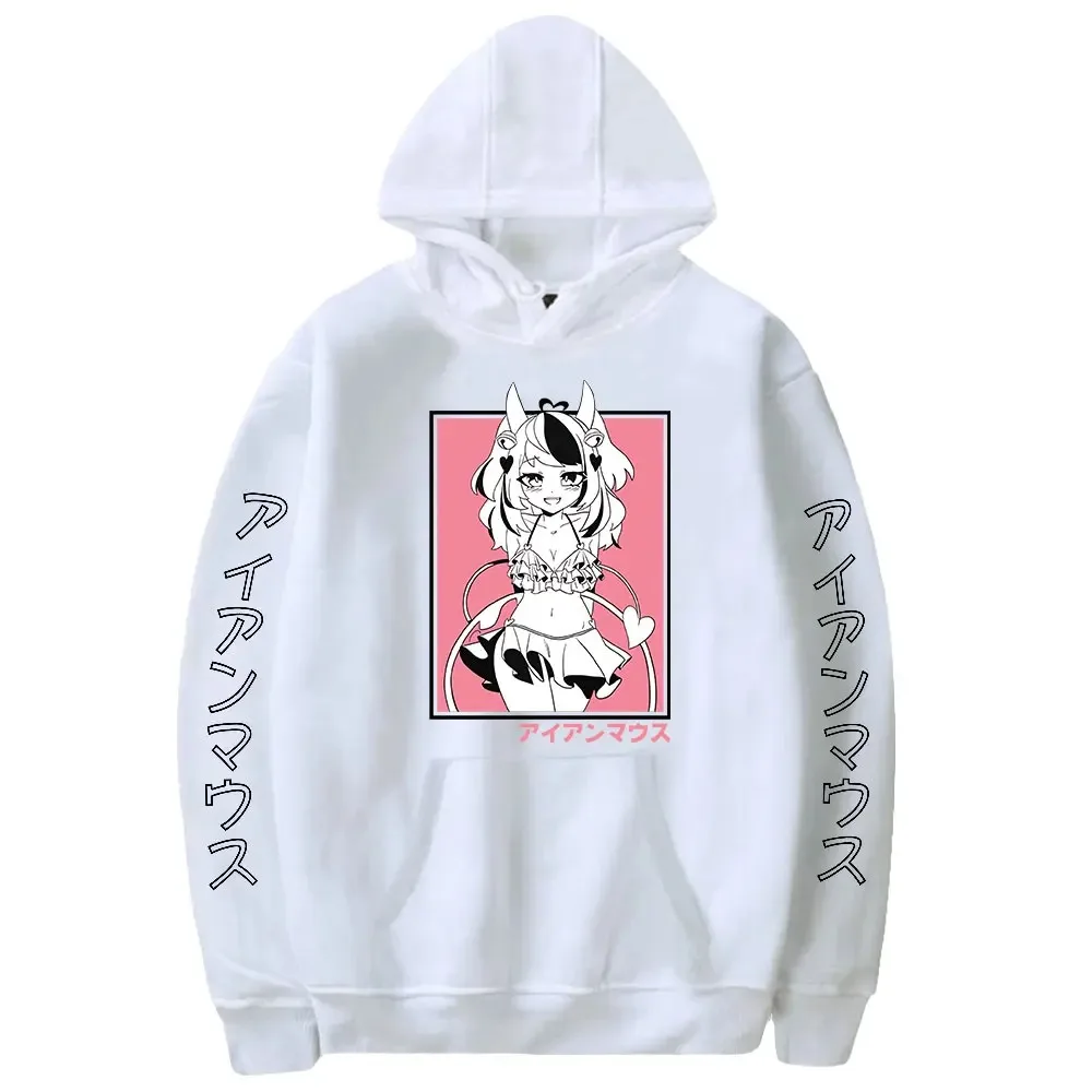 Ironmouse Hoodie Mulheres Homens Manga Longa Pullover Moletons Com Capuz Unisex Casual Streetwear Moda Roupas 2024