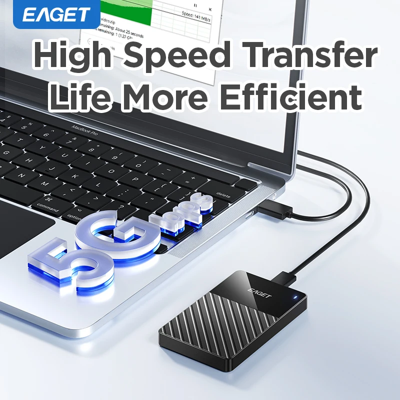 Eaget Portable External Hard Drive 5Gbps 250GB 320GB 500GB 1TB USB3.0 Storage Compatible for PC PS4 PS5 Laptop external hard drive hard drive