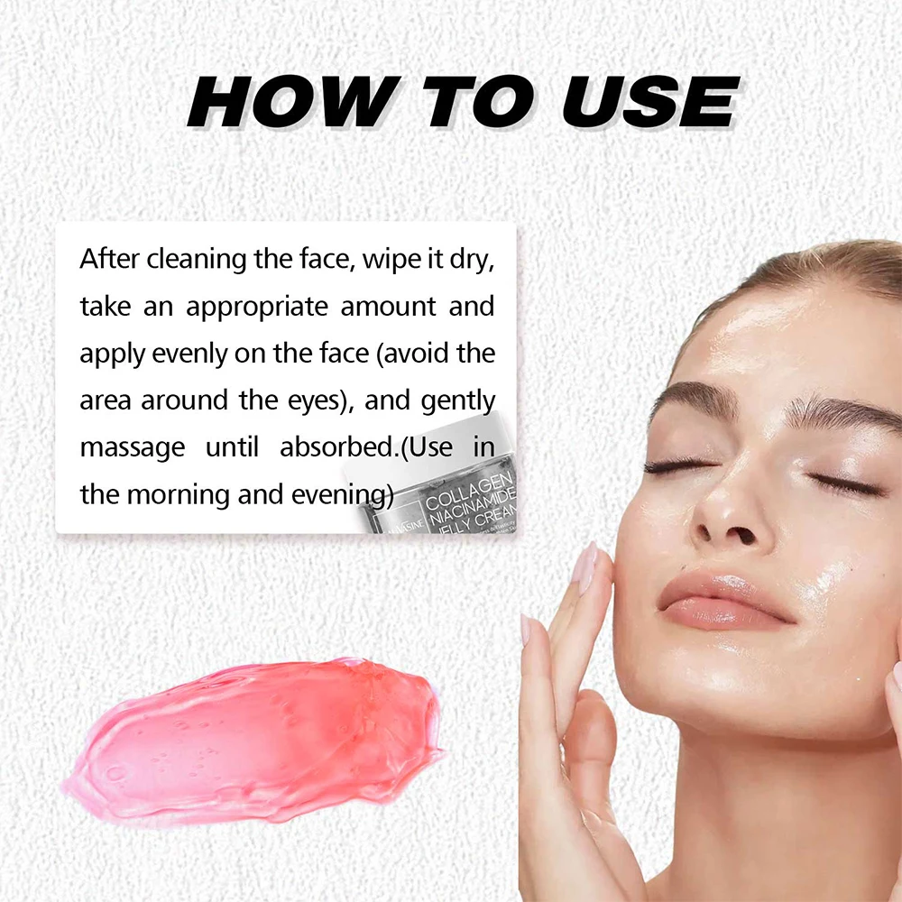 Collagen Jelly Face Cream for Dry Old Skin Care Moisturizer Lighting Nourishing Firming Fine Lines Beauty Skincare Cream Product