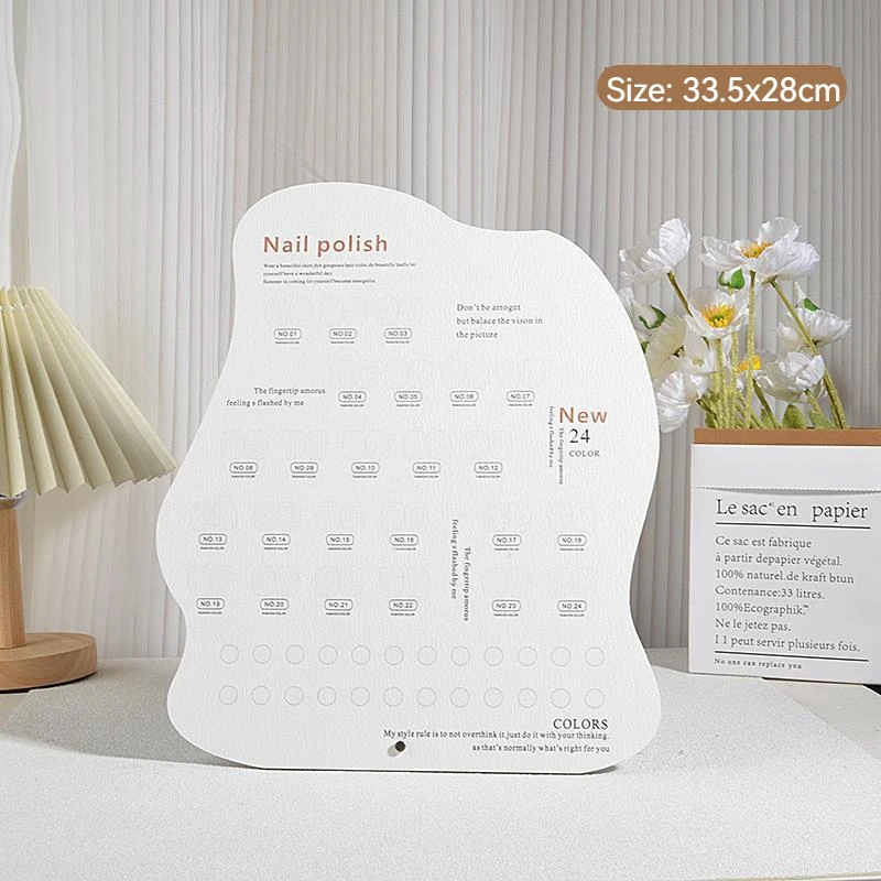 Nail Color Display Chart Acrylic Nail Gel Polish Display Stand Color Showing Shelf False Tips Card Board Manicure Tools