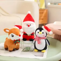 20cm Cute Christmas Series Dolls Christmas Tree Old Man Christmas Tree Deer Toy Snowman Deer Toy Boy Girl Christmas Gift 1