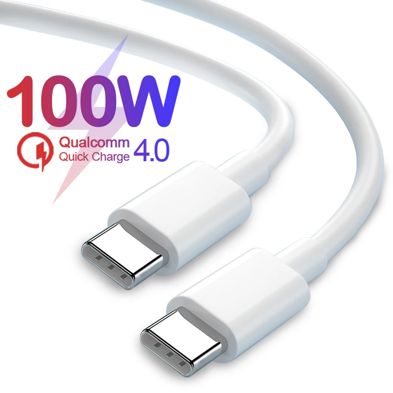 

Original USB Type C 100W Cable For Samsung S23 S22 Ultra Huawei P30 Pro Xiaomi Redmi 6A Fast Charging Charger Cable Accessories