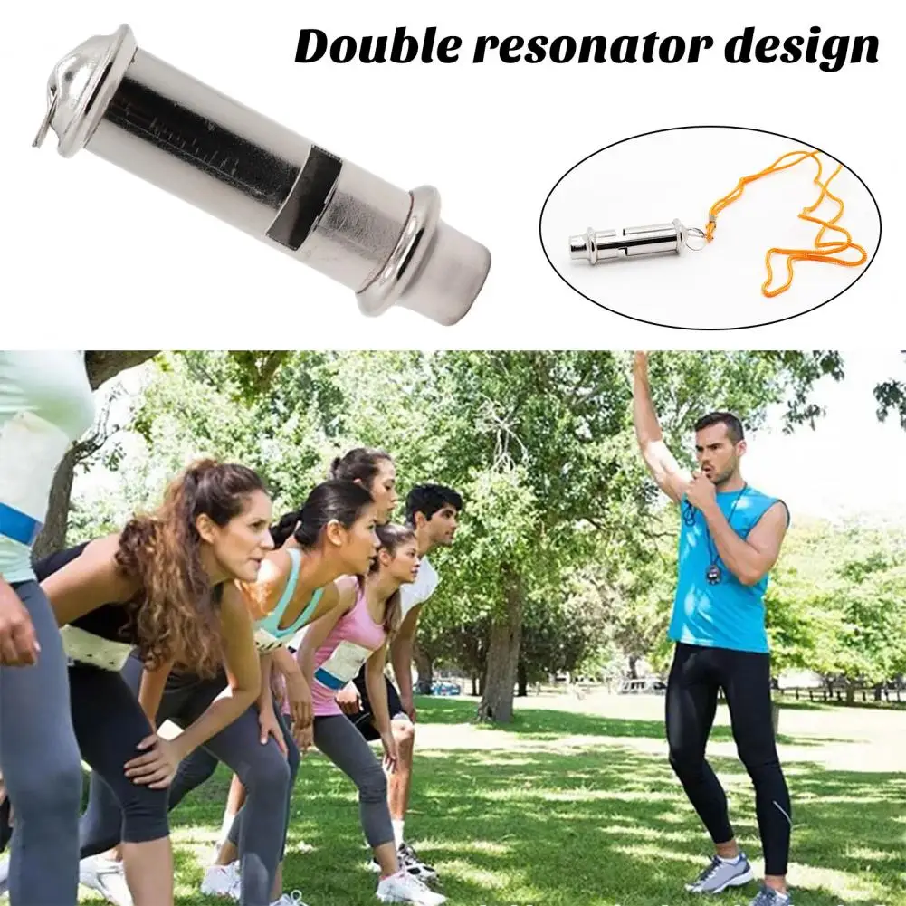 

Loud Sound Whistle Durable Stainless Steel Referee Whistle with Lanyard Storage Box for Sports Training Loud Sound for Soccer