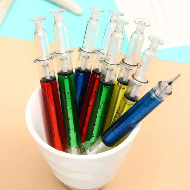 

1PC Korean Creative Lovely Syringe Needle Mechanical Pencil 0.5mm Cute Kids School Stationery Store Automatic Pen Writing Tool