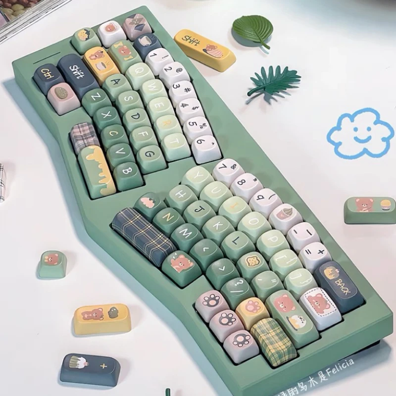 138-tasti-matcha-bear-moa-keycaps-regalo-cute-key-cap-tastiera-meccanica-a-sublimazione-termica-quadrata-inclusa-225-u-275u-per-alice