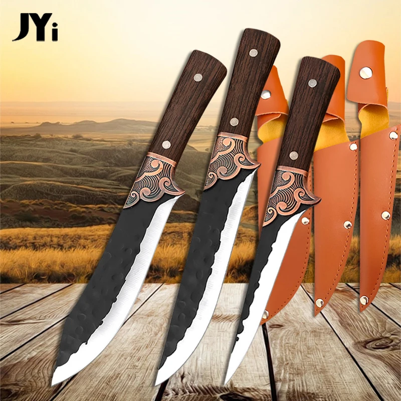 

Forged Stainless Steel Knife Kitchen Boning Knife Cleaver Meat Vegetable Sushi Cutter Chef Sharp Slicing Fishing Knife