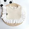 Korean Style Baby Girls Lace Princess Bibs New Winter Toddlers Kids Clothes Accessiories Solid Color Infants Ruffle Fake Collar 1