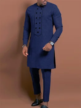 Mustapha Long Sleeve Two-Piece Dashiki Outfit