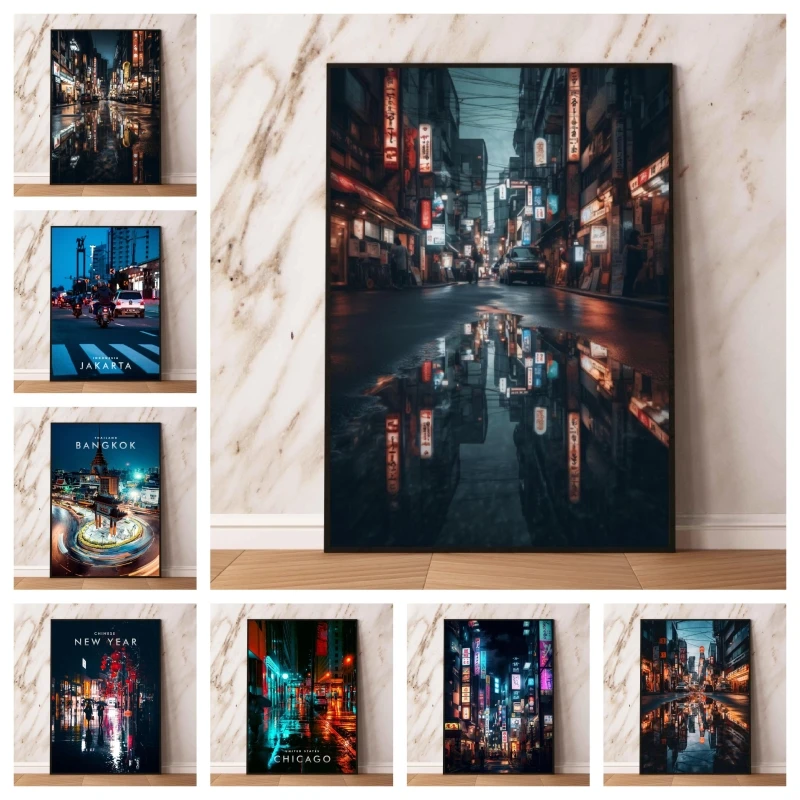 

Canvas Printing Chicago City Urban Kid Action Figures Modular Prints Comics Pictures Decorative Aesthetic Poster Birthday Gifts