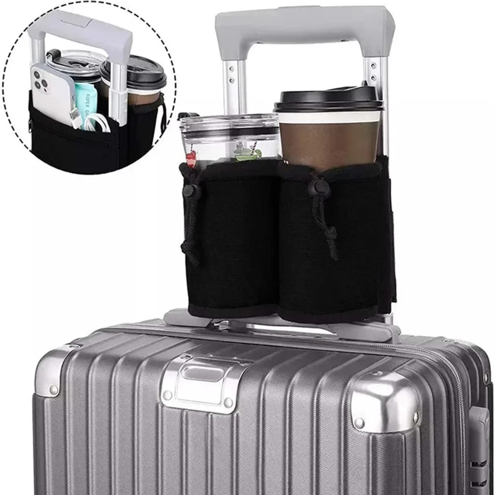 Durable Travel Luggage Cup Holder – Hands-Free Drink Carrier