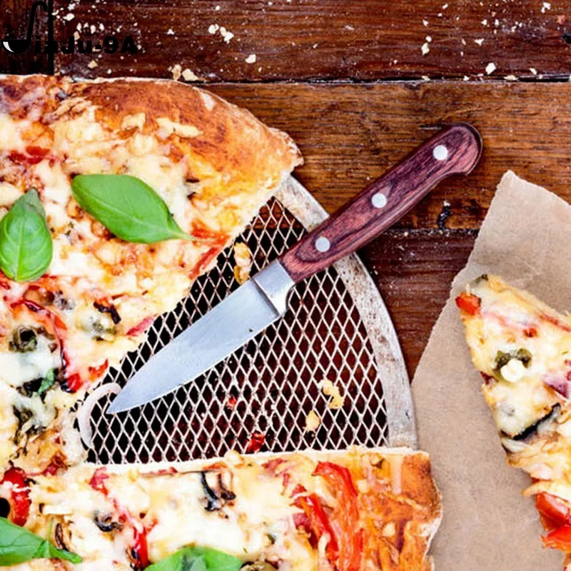 Aluminum Thickened Pizza Baking Pan pizza bakeware Mesh Kitchen Pizza Tool Grill Tool Mesh Screen Fitting Baking Mould Accessories
