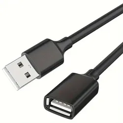 High - Speed USB 3.0 Extension Cable - Male to Female Data Cord - 0.5m (Black)