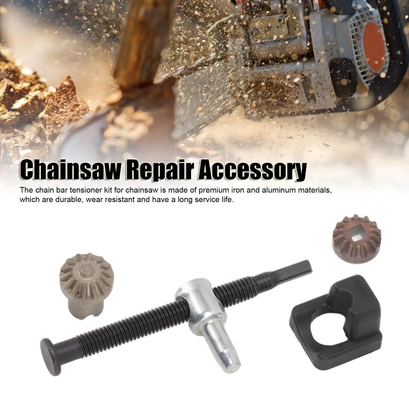Chainsaw Tensioner Adjuster Kit Iron Aluminum Chain Bar Tensioner Adjuster Kit for maintenance Tool