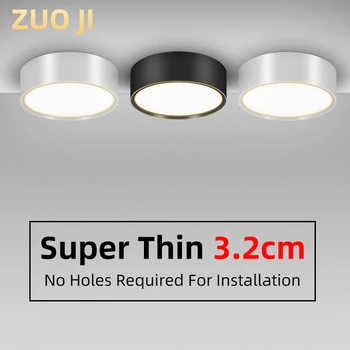 Led 천장 조명 10 w 표면 장착 통 천장 조명 거실 스포트라이트 패널 조명 주방 램프 거실 배경 벽 침실 베란다 통로 천장 조명 AC110-265V