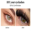 3 Rows/boxes Natural long flexible strong and durable Individual Eyelashes extentions with customized lengths packages 6
