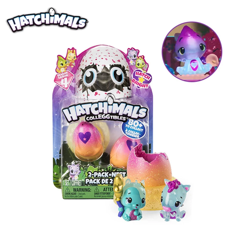 Genuine S4 Hatchimals Hatch Bright 2Pcs Blind Box Mini Pet Hatching
