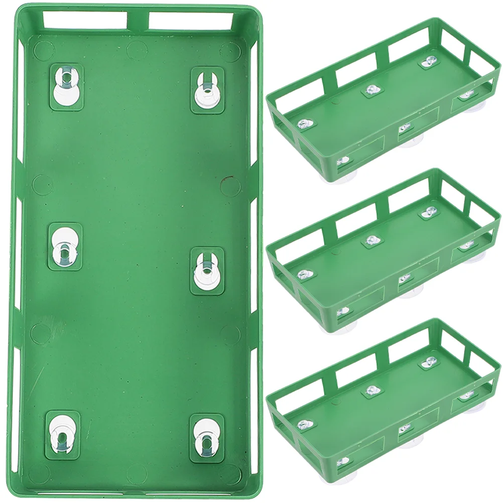 

4 Pcs Wedding Flower Tray Brick Mud Holder Six-claw Suction Cup for Car Decor Centerpiece Faceplate Floral Cage Plastic
