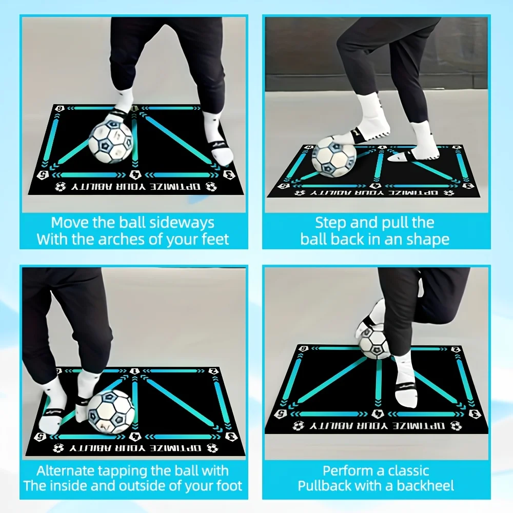 حصيرة تدريب جديدة للتحكم في كرة القدم | قاعدة مطاط...