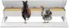 Automatic Galvanized Feeder, 22lbs Automatic Chicken Feeder w/Weatherproof Lid Large Capacity Poultry Feeders Treadle