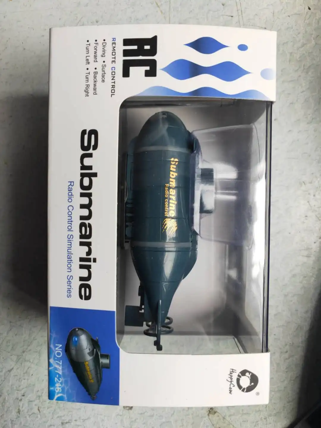 RC Submarine RC Boat Updated Version Happycow 777-216 Mini RC Submarine Speed Boat Remote Control Drone Pigboat Simulation Model Gift Toy Kids
