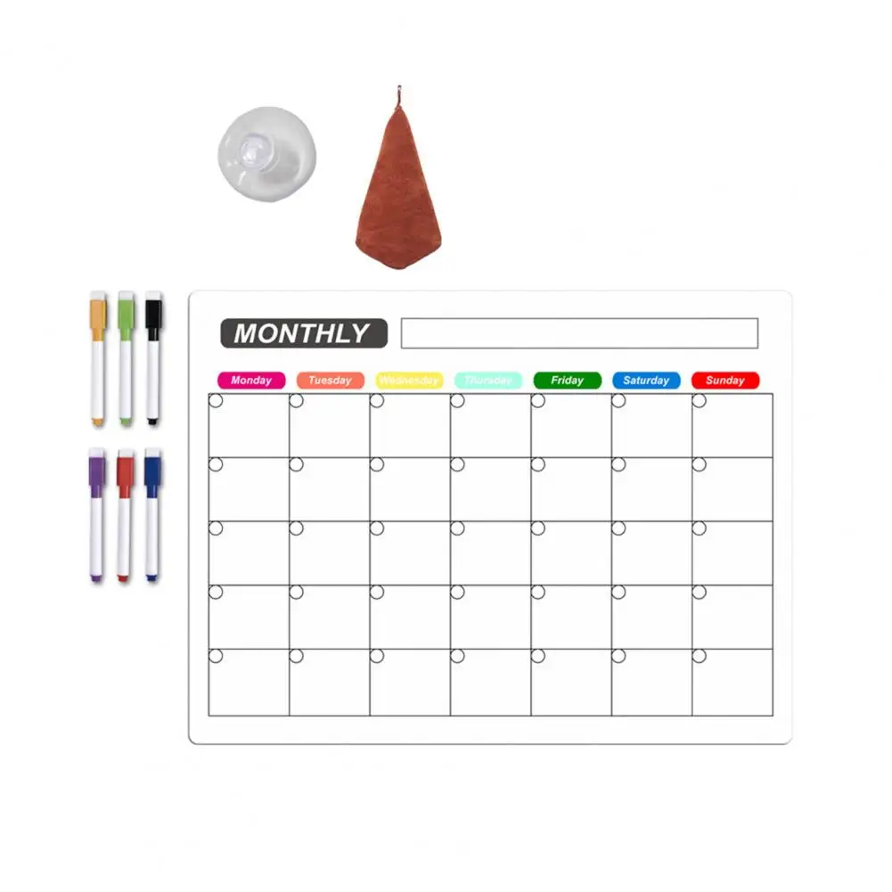 

Kid Schedule Planner Magnetic Message Board Weekly Planner Organize Home Kitchen with An Erasable Writing Surface Fridge