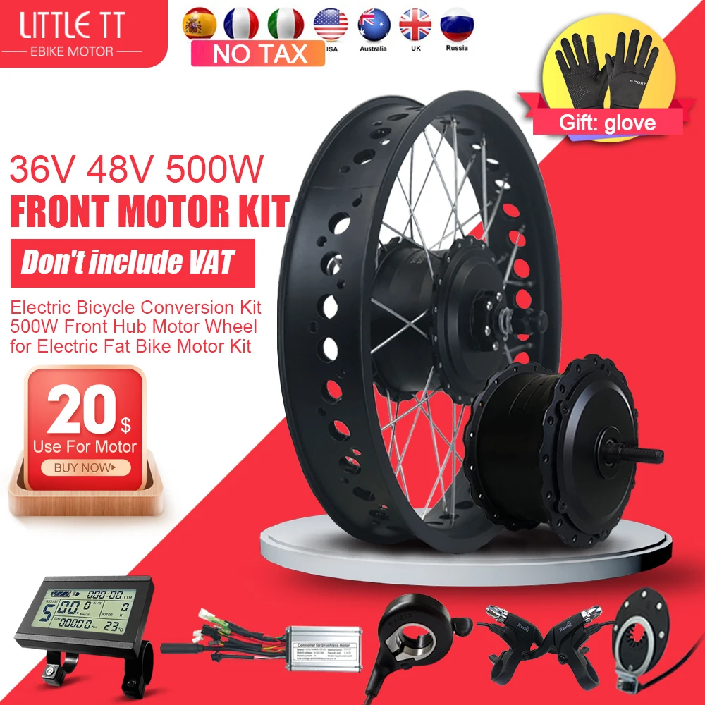 

Комплект для переоборудования электрического велосипеда, 20/26 дюймов, 36/48/500 Вт