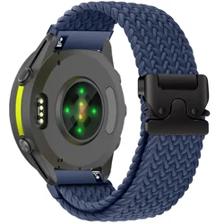 Nylon Braided Strap with Parachute Buckle Bracelet, 20mm/22mm Band - Strap width 22mm (Deep blue)