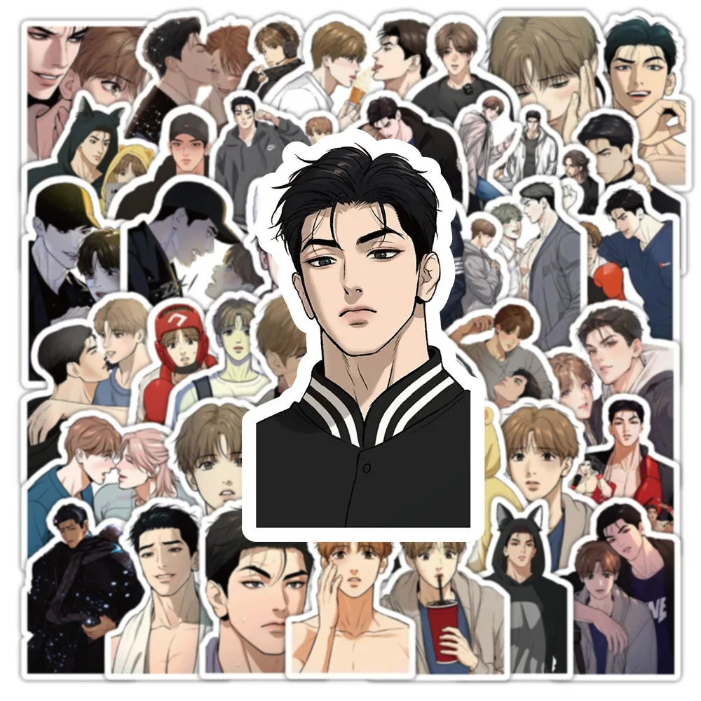 53개 애니메이션 커스 BL 보이즈러브 방수 그래피티 스티커 (헬멧, 자전거, 핸드폰, 필통 등에 사용 가능) - 페이퍼리 팝 스토어