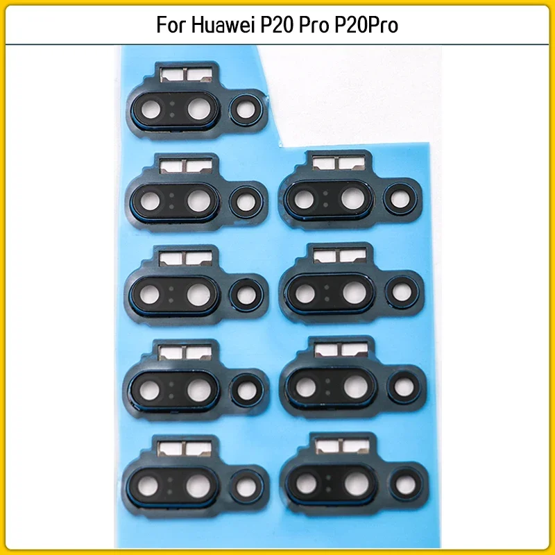 

10 шт. Новинка для Huawei P20 Pro P20Pro задняя камера объектив стеклянная крышка с рамкой кольцо Крышка клейкая наклейка Запасная часть