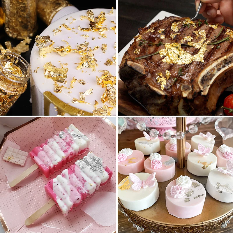 Gold Flakes Genuine Gold Leaf Schabin Flakes Gold Cake