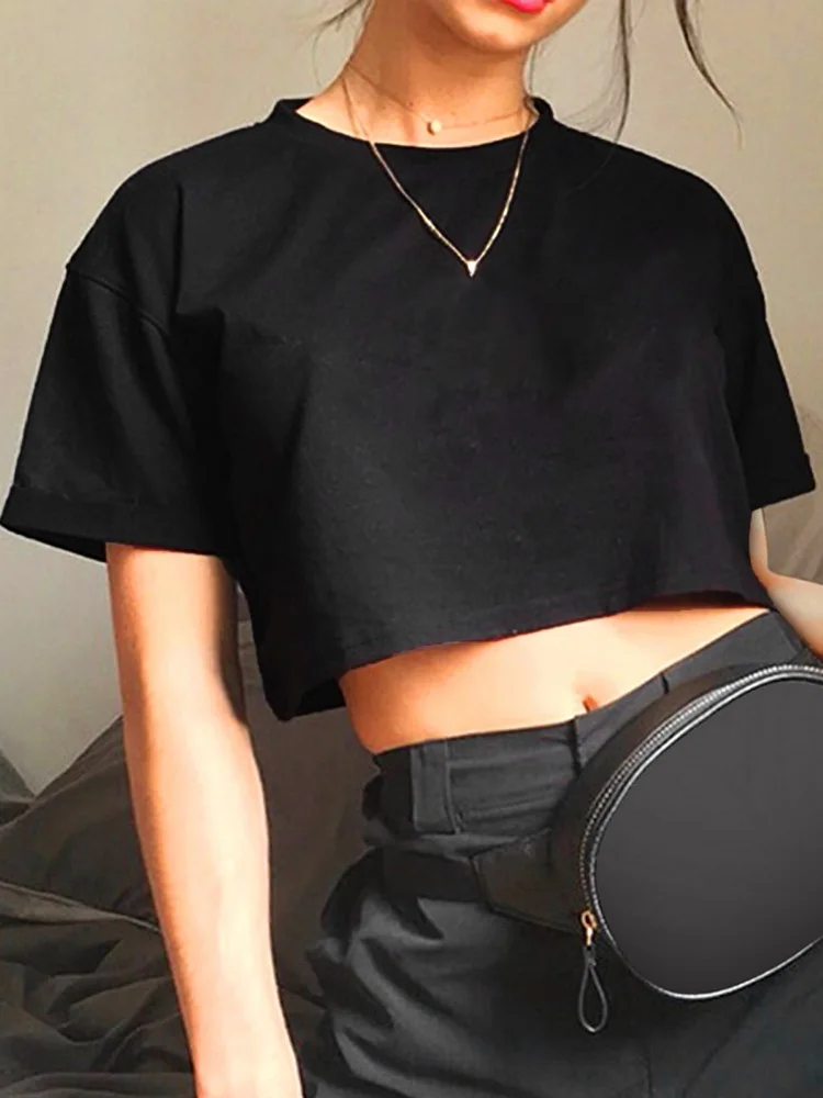Жіночий укорочений топ Cute Off White Cropped Kadınlar Için Sexi Giysiler Lil Peep Cheap Top Femme Camisetas Tops Sexys