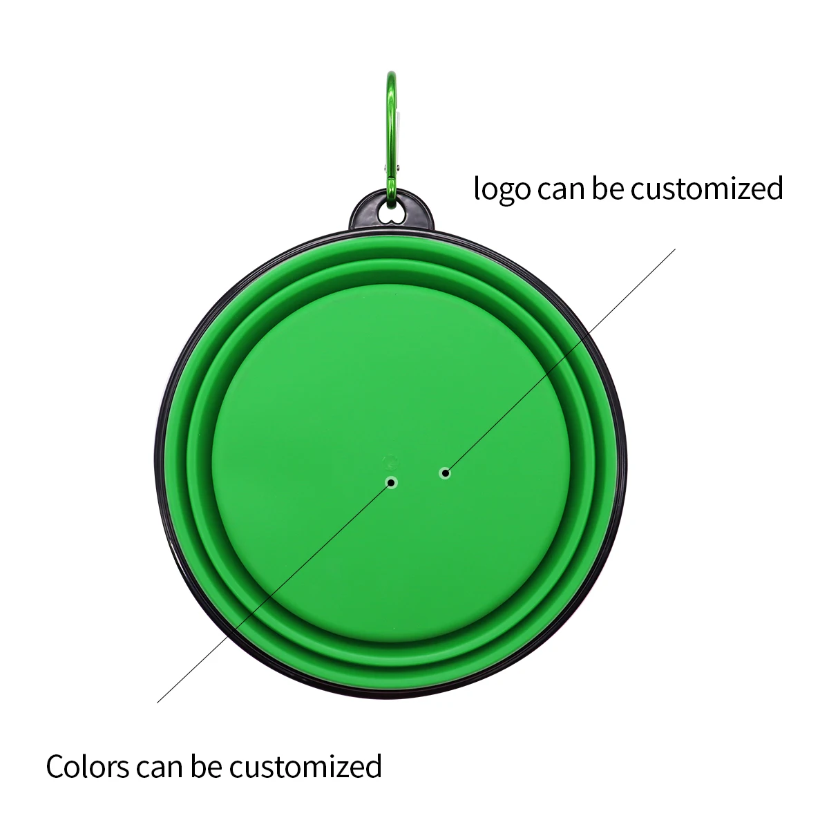 TPR Foldable Dog Bowl Collapsible Pet Food Water Dish Flexible BPA-Free Portable for Travel for dog bowl
