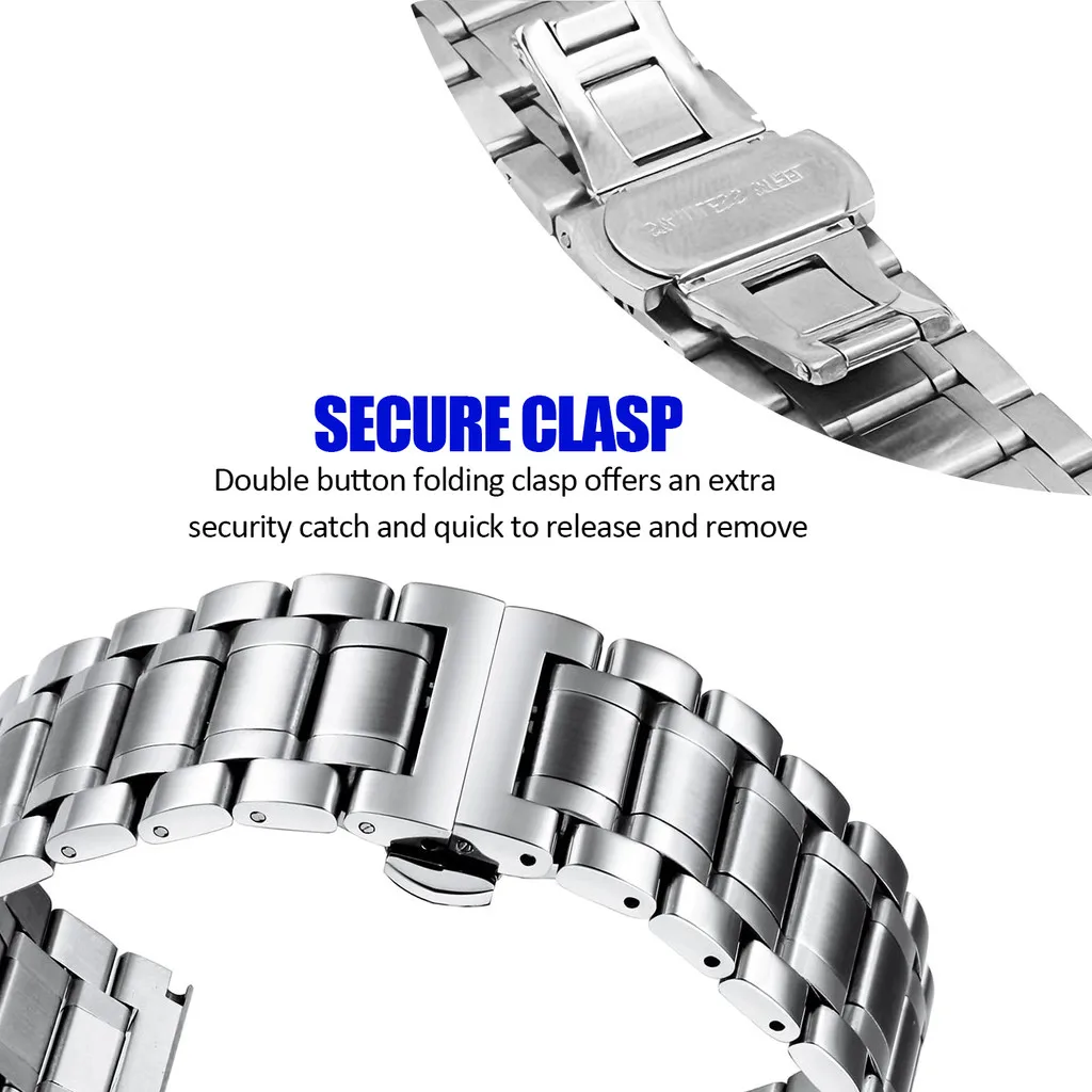 Sleek Stainless Steel Quick Release Universal Watch Strap