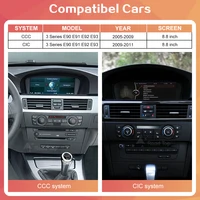 8.8"1920*720 Wireless CarPlay Android Auto Car Multimedia Display for BMW 3 Series E90 E91 E92 E93 5 Series E60 E61 Touch Screen - Image 2