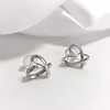1/2pairs Simple Heart Clip on Earrings Women Girls No-Piercing Silicone Hollow Love Ear Studs Cuff Korean Earrring Clips Jewelry 4