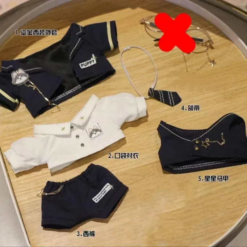 Original Starry Sea Series Costume Uniform 20cm Plush Stuffed Doll Puppy Suit Clothes Elegant Handsome Outfit Cosplay Xmas Gift 5