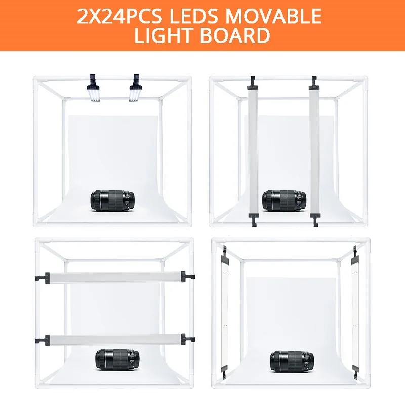 Travor Light Box 40 60 80cm Portable Softbox With 3 Colors Background For Photography