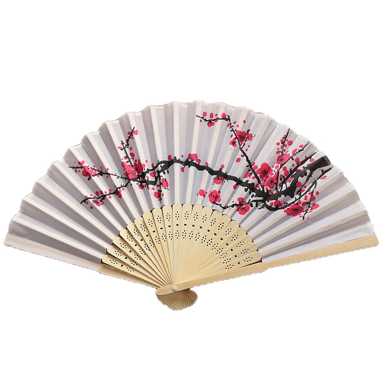

Classical Lady Folding Dance Fan 4pcs Vintage Folding Fan Chinese Style Women Bamboo Silk Hand Fan Portable Abanicos Para Boda