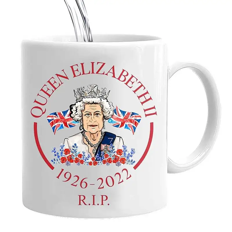 

British Queen Memorial Mug Ceramic Commemorative Cup 1952-2022 For Queen Of Great Britain Rest In Power Commemorative Her Majest