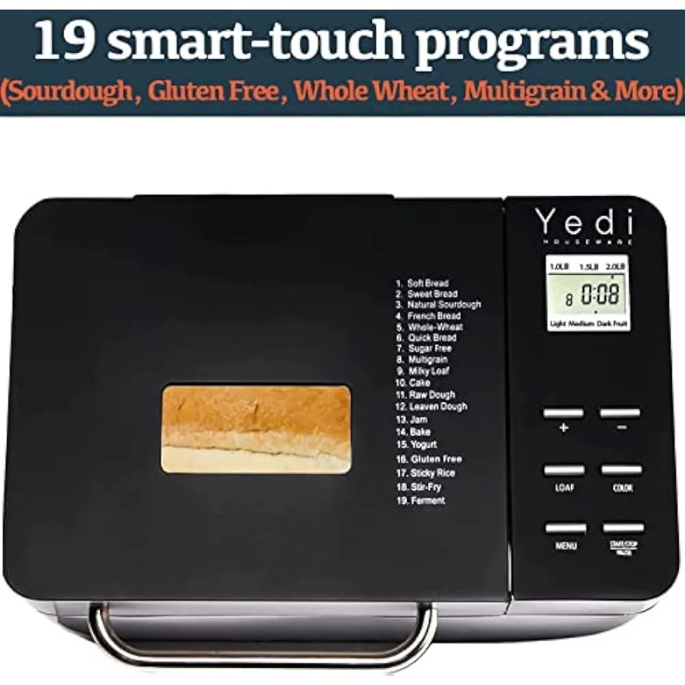 Yedi Total Package 19-in-1 Bread Maker, with Deluxe Accessory Kit 3