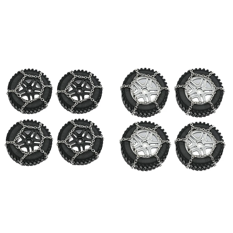 

For MN86S MN86KS MN86 MN86K MN G500 4Pcs Metal Wheel Tires With Snow Chain Tyre Sponge 1/12 RC Car Upgrade Parts