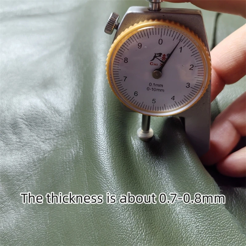 녹색 양가죽, 최상층 가죽, 진짜 가죽 원단, 수제 DIY, 가죽 의류, 가죽 스커트, 전체 양가죽, 0.7mm, 0.8mm
