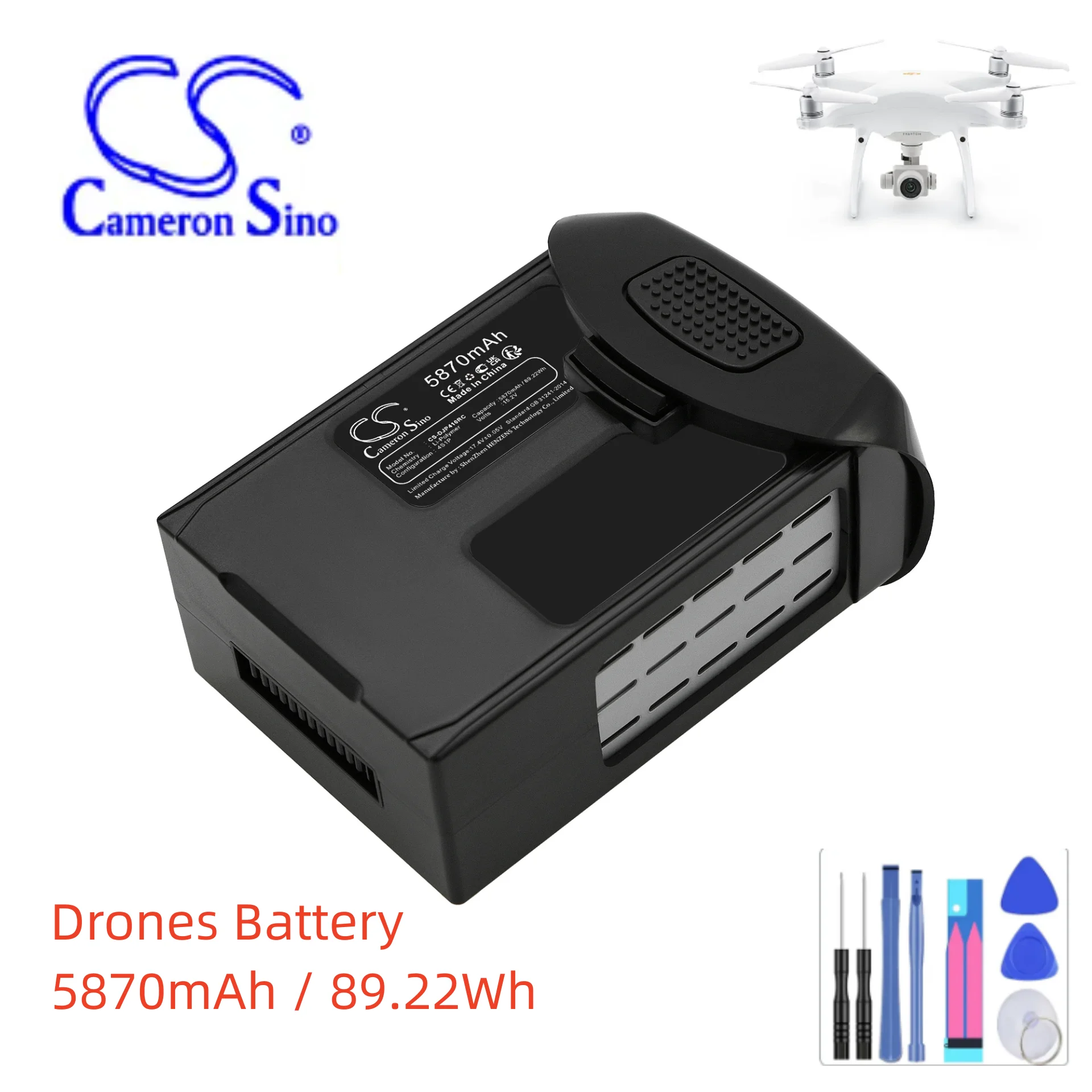 

Drones Battery For DJI CP.PT.00000033.01 Phantom 4 Pro Plus v2.0 4RTK P4 Capacity 5870mAh / 89.22Wh Color Black Type Li-Polymer