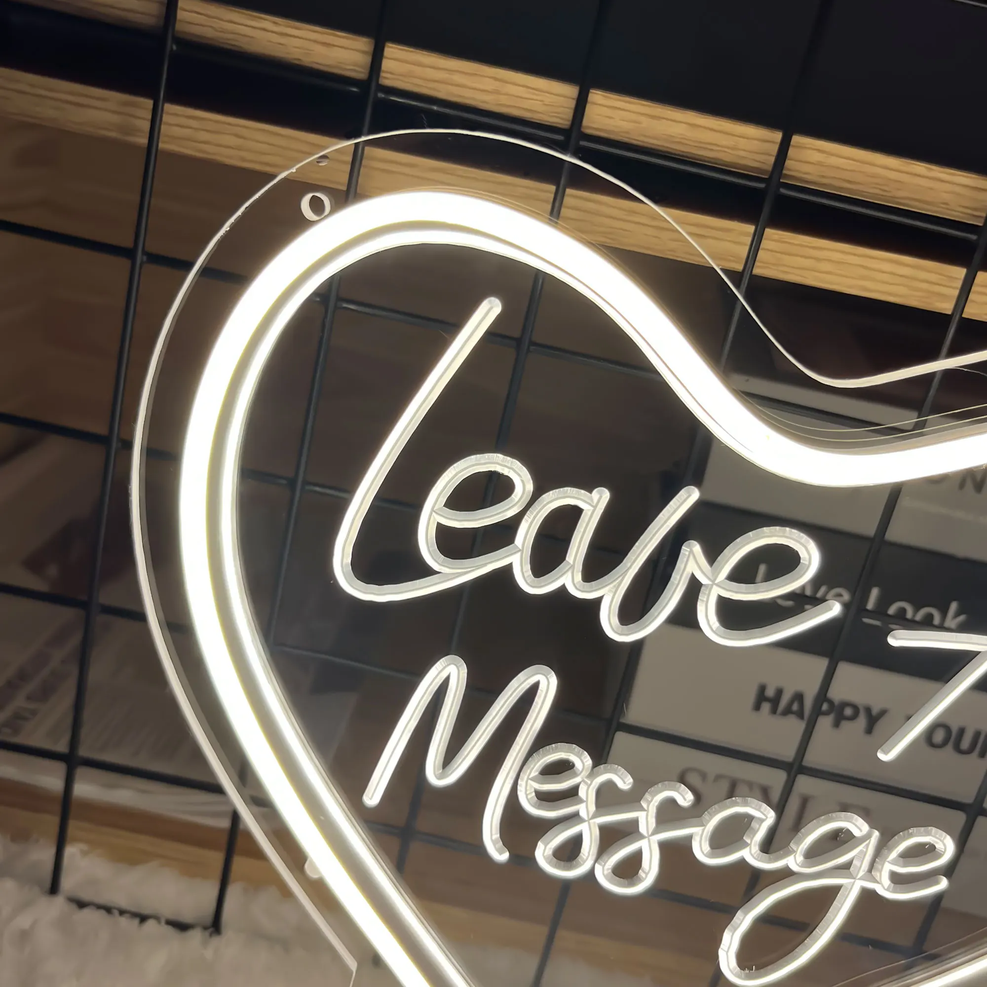 Leave A Message Neon Sign Engrave Personal Custom-tailor LED Lights For Wedding Decoration Coffee Bar Wall Decors neon sign