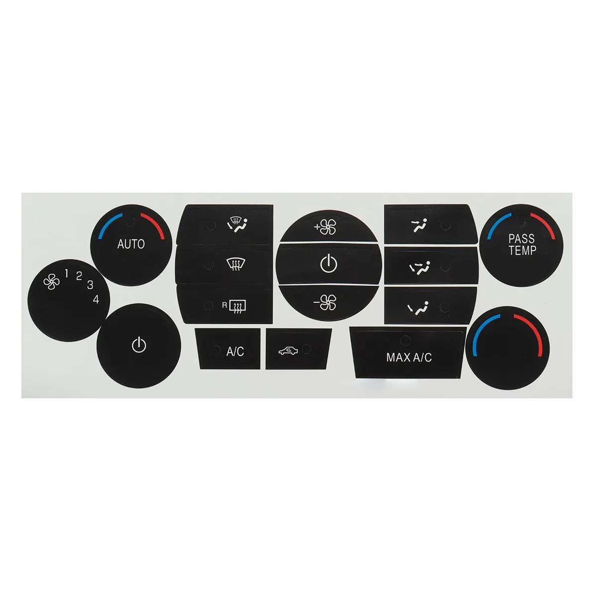 AC Dash Button Repair Kit, Car Button Decals - Best for Fixing