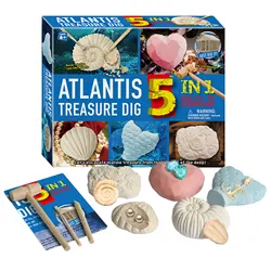 Gemstone Dig Kit Marine Life Fossils Pearl Excavation Toy Complete Crystal Digging Set With Professional Tools Discovery
