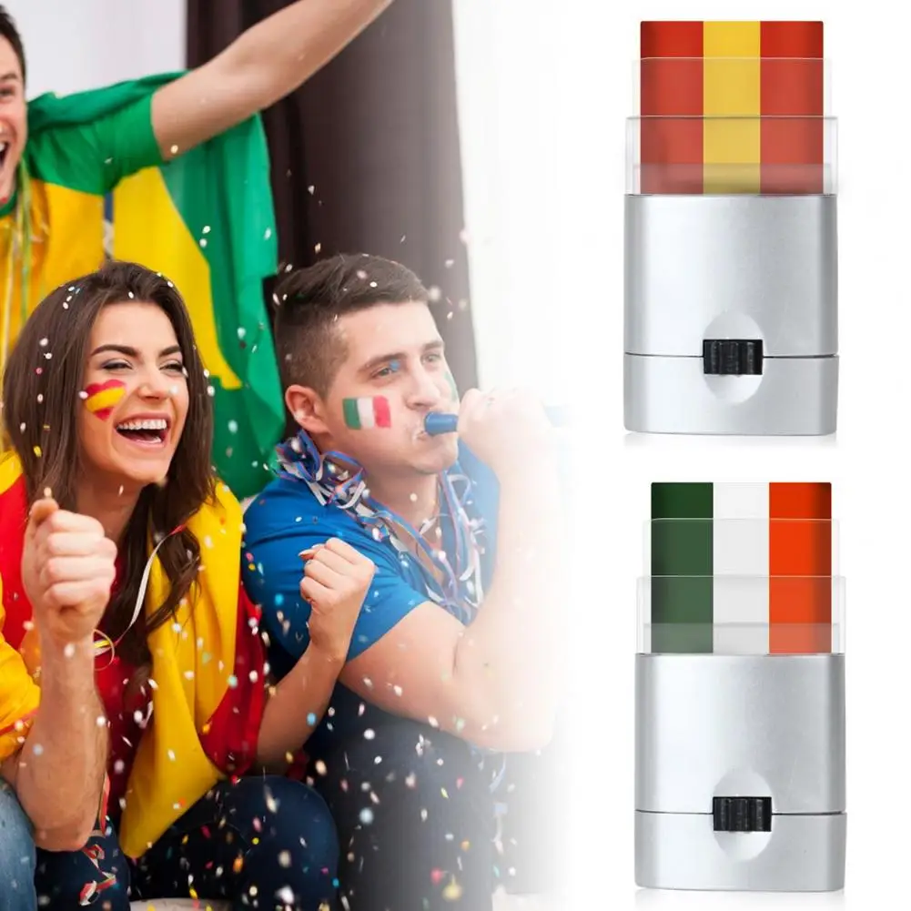 Country Flag Face Paint Stick Stripe Football Fan Brush Stick Face & Body Paint For France Netherlands Flag Euros Sports Events