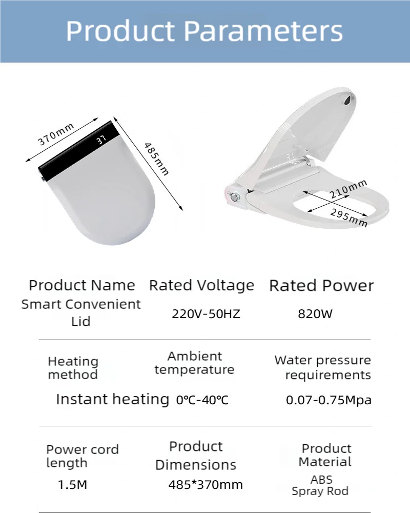 Smart Toilet Seat APP Auto Lid Sanitary Japan Bidet Seat Cuvette